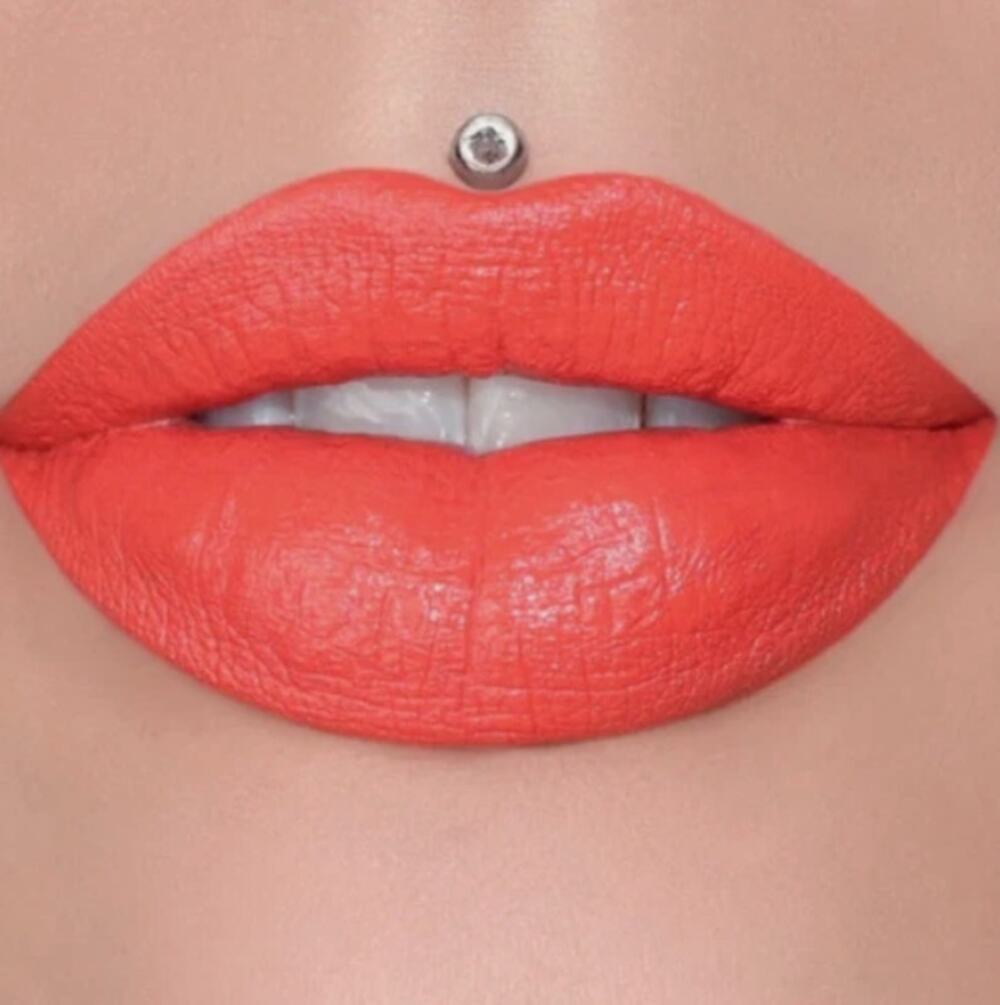 Jeffree Star Velvet Trap Prick Bright Coral Orange Matte Lipstick New In Box